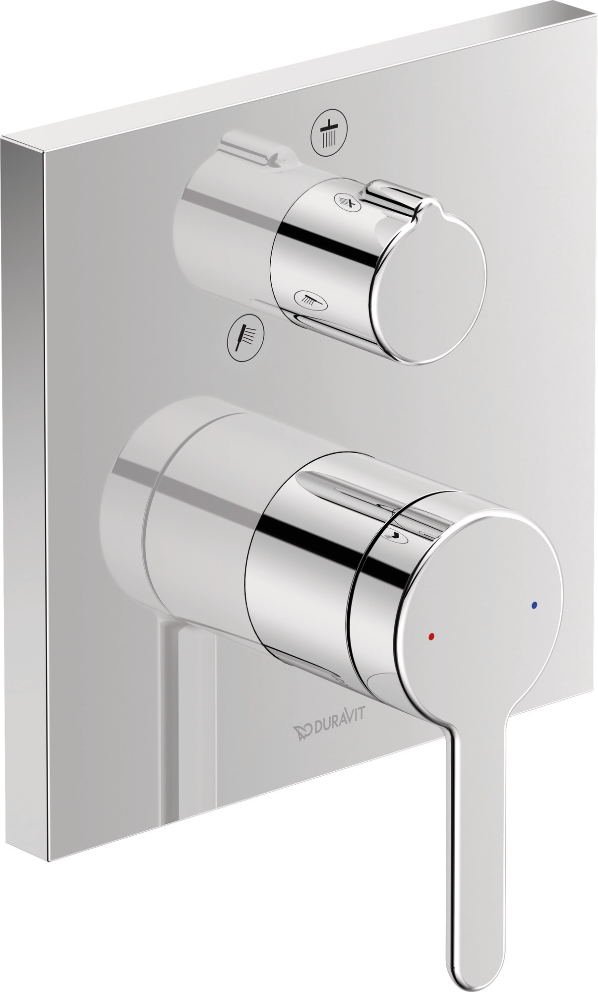 Single lever shower mixer concealed  square chrome