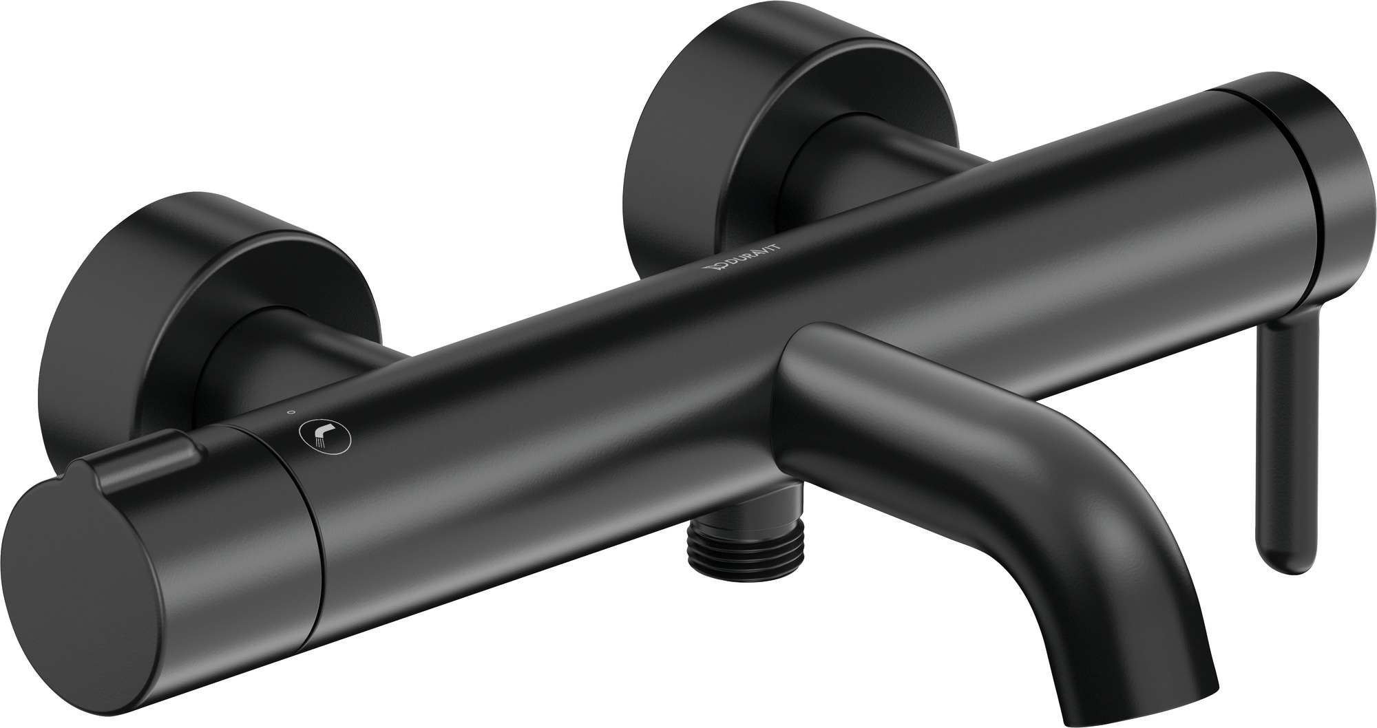 Single lever bath mixer exposed  matt black