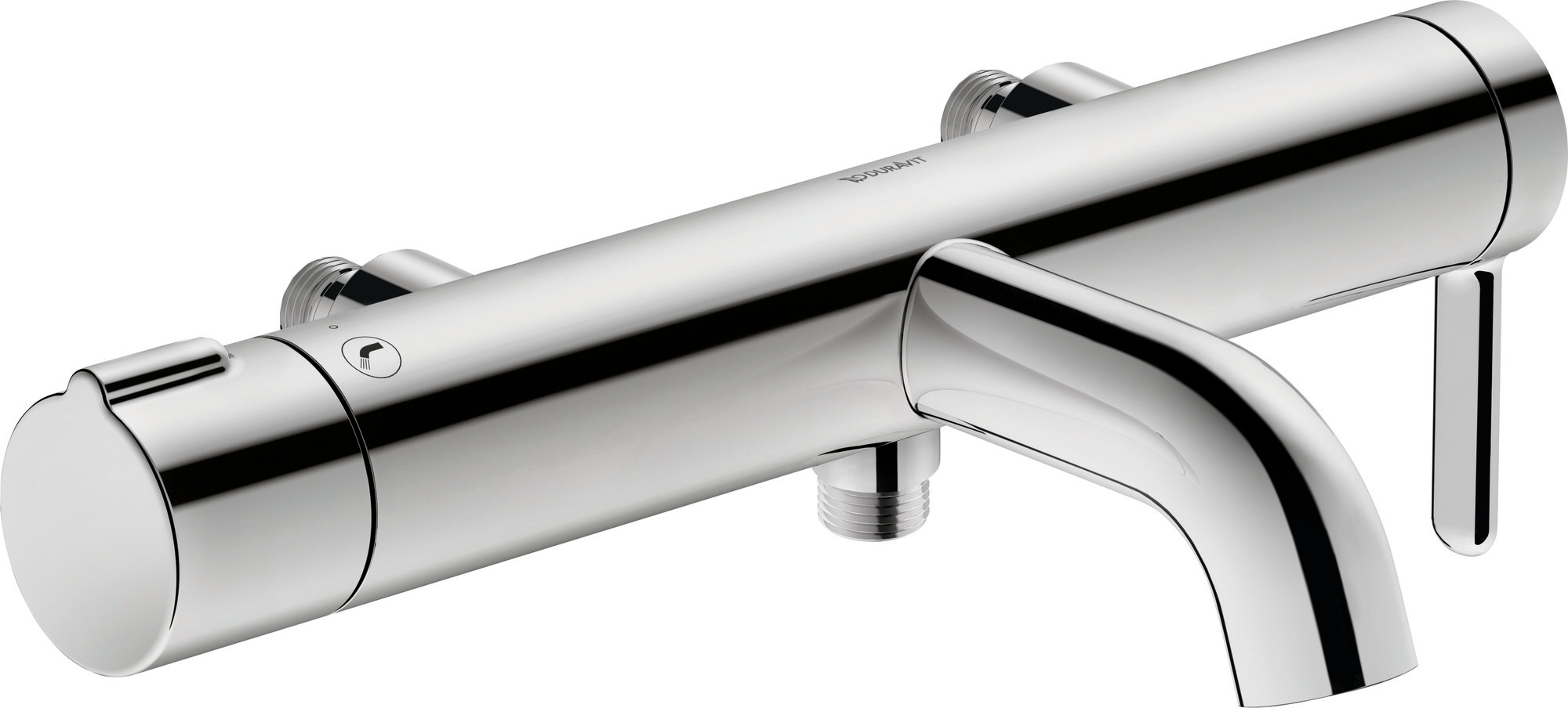 Single lever bath mixer exposed chrome