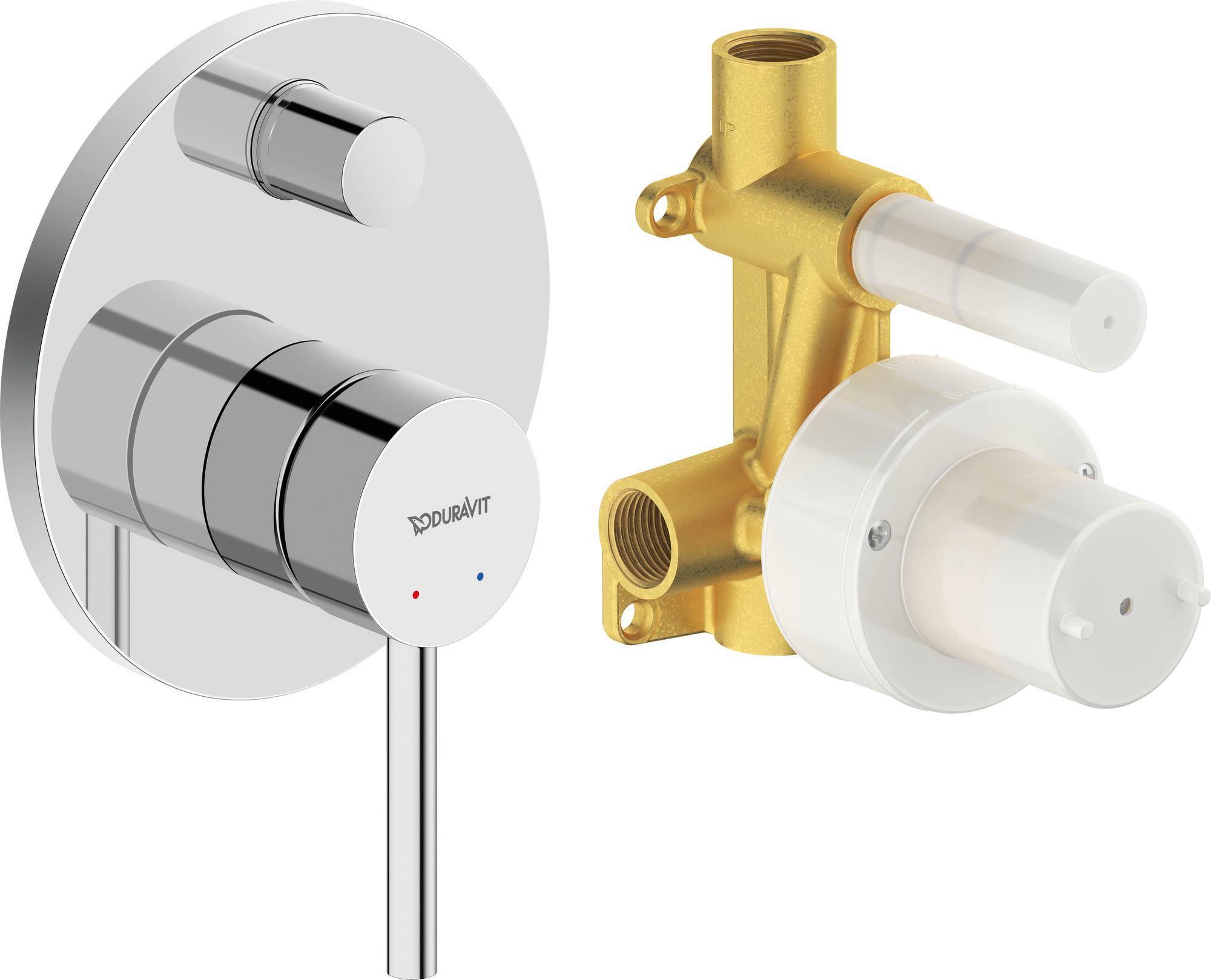Single lever bath mixer concealed set