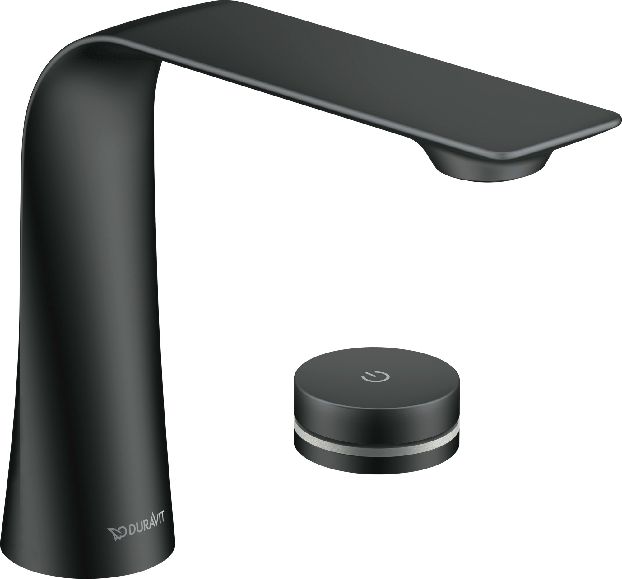 2-hole electronic basin mixer M with built-in power supply matt black