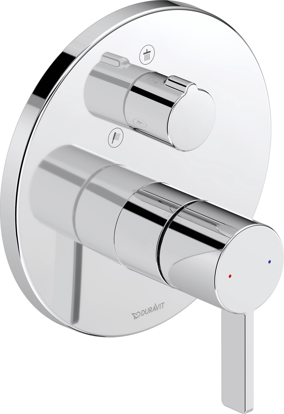 Single lever shower mixer with diverter concealed