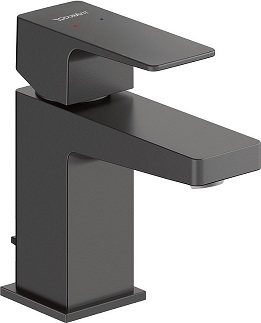 Single lever basin mixer S with pull-rod matt black