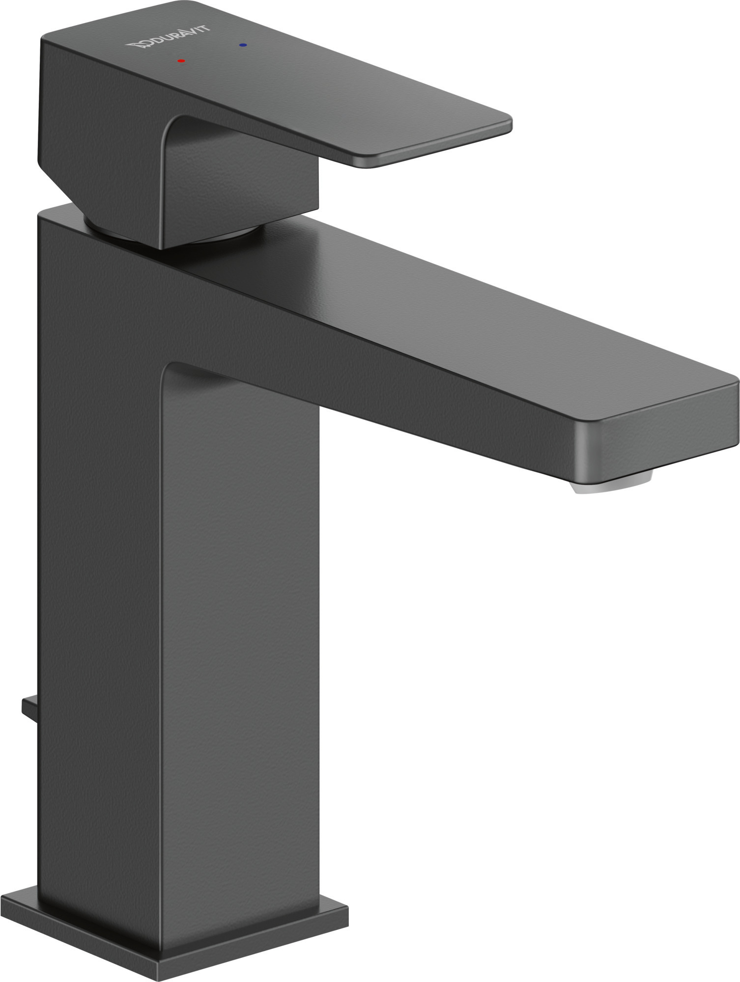 Single lever basin mixer M with pull-rod matt black