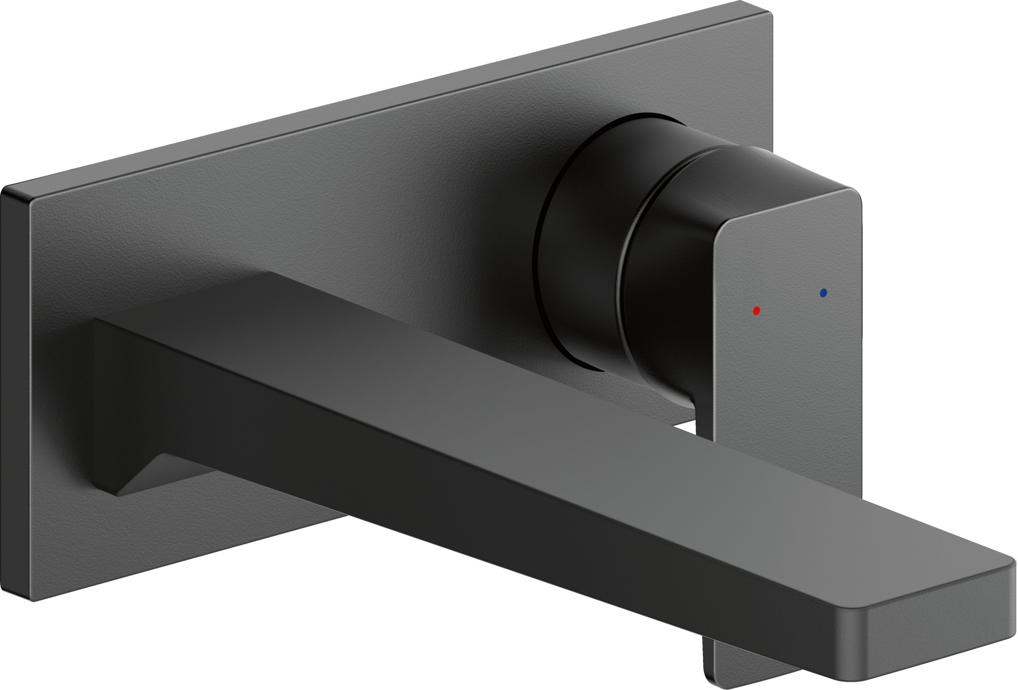 Single lever basin mixer concealed matt black