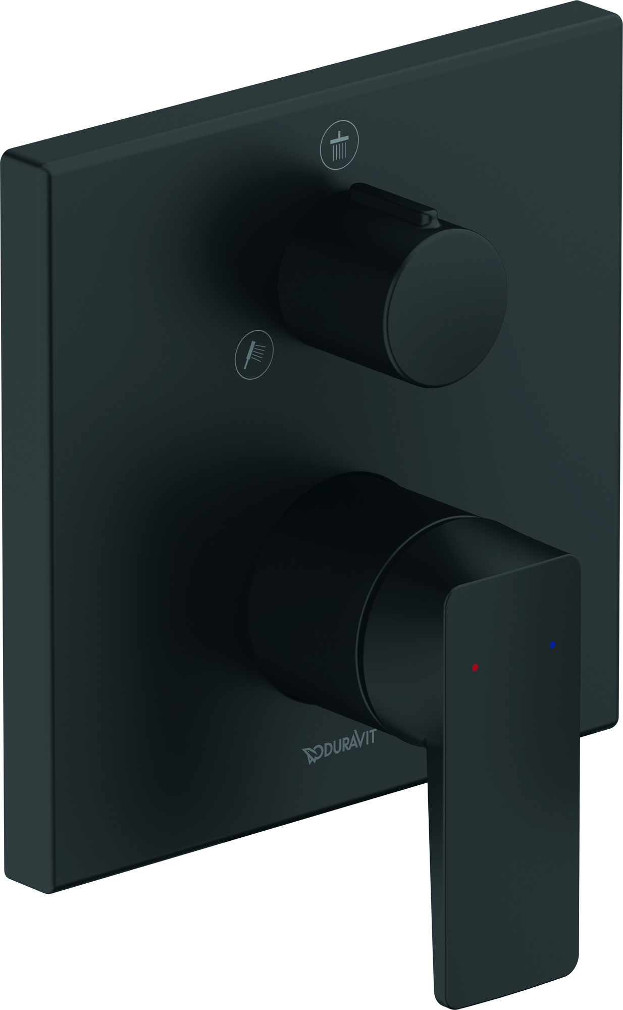 Single lever shower mixer concealed matt black