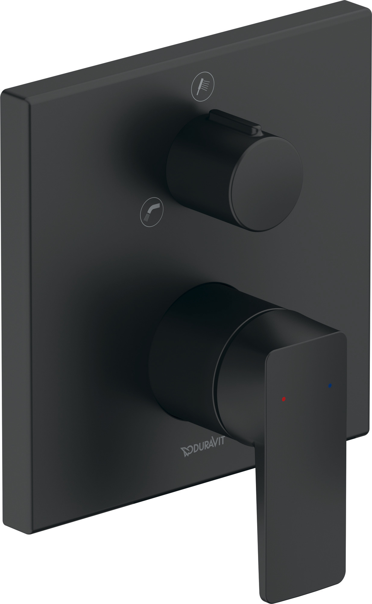 Single lever bath mixer concealed matt black