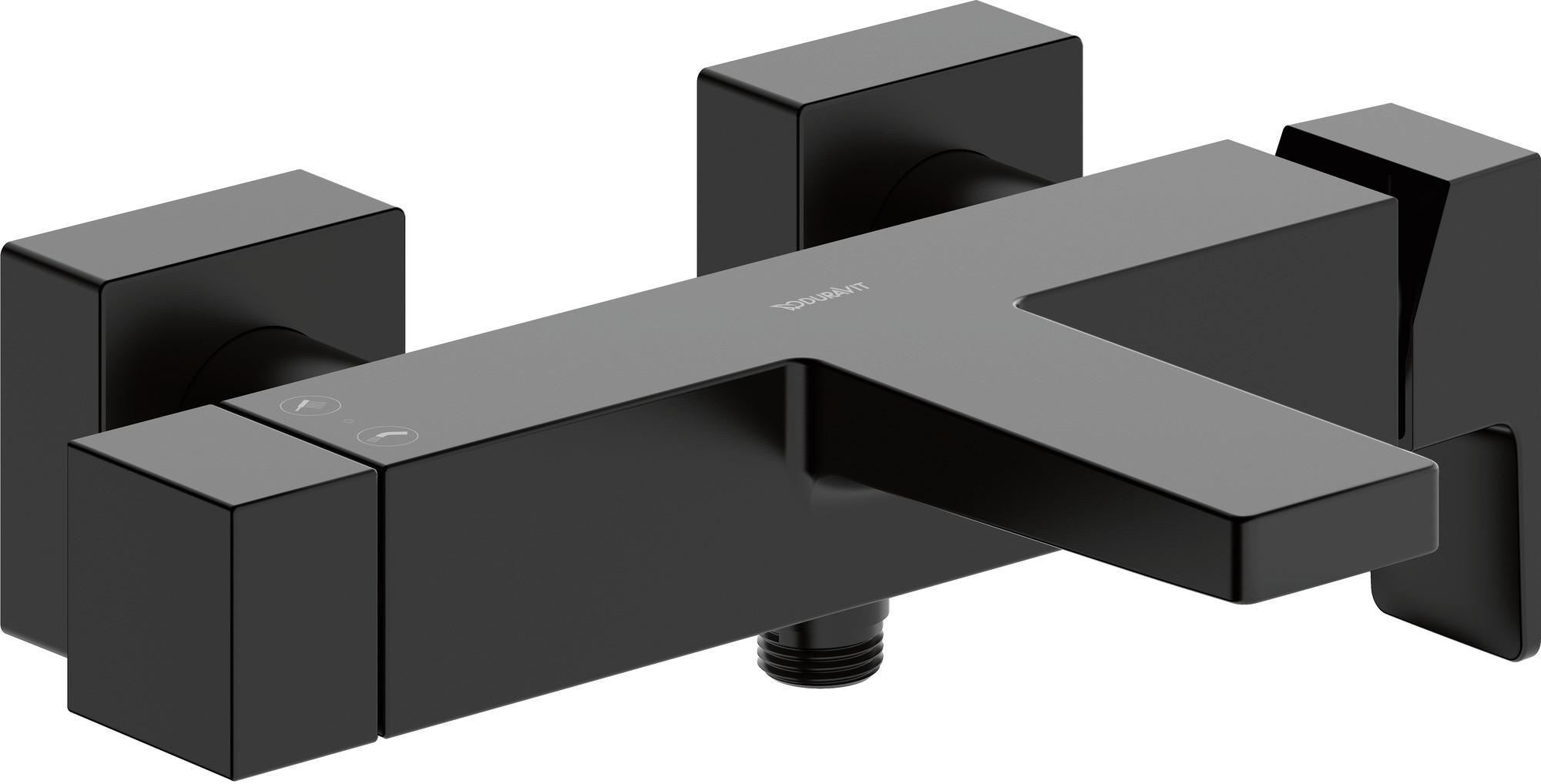 Single lever bath mixer exposed matt black