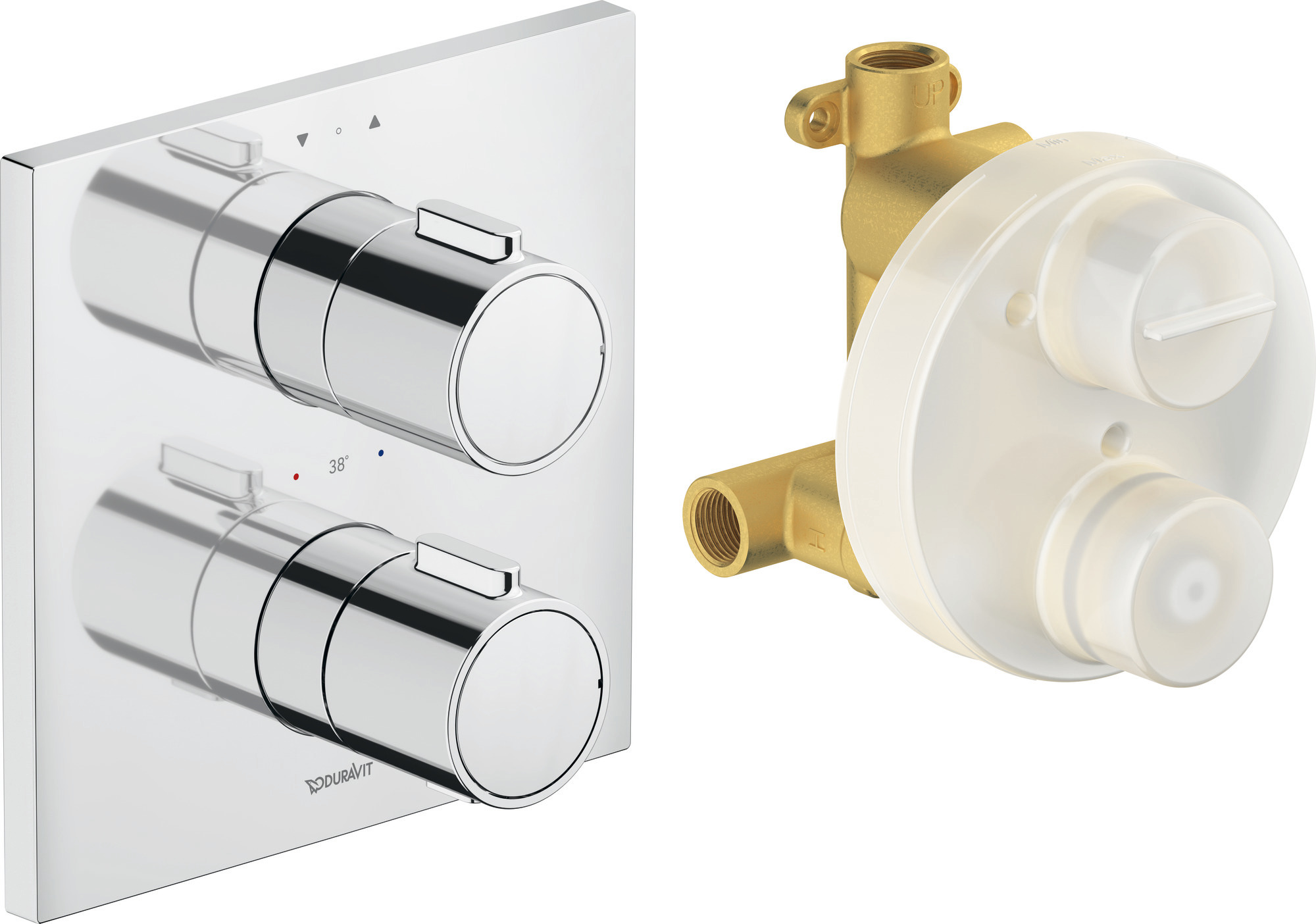 Thermostatic shower/bath mixer concealed set