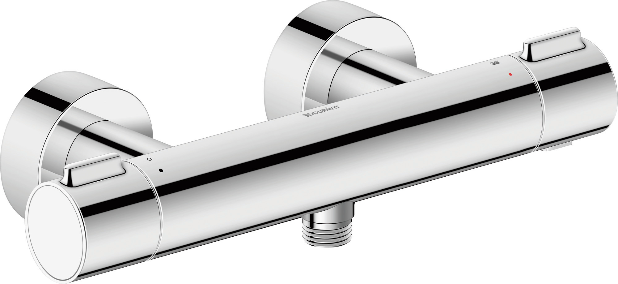 Thermostatic shower mixer exposed chrome