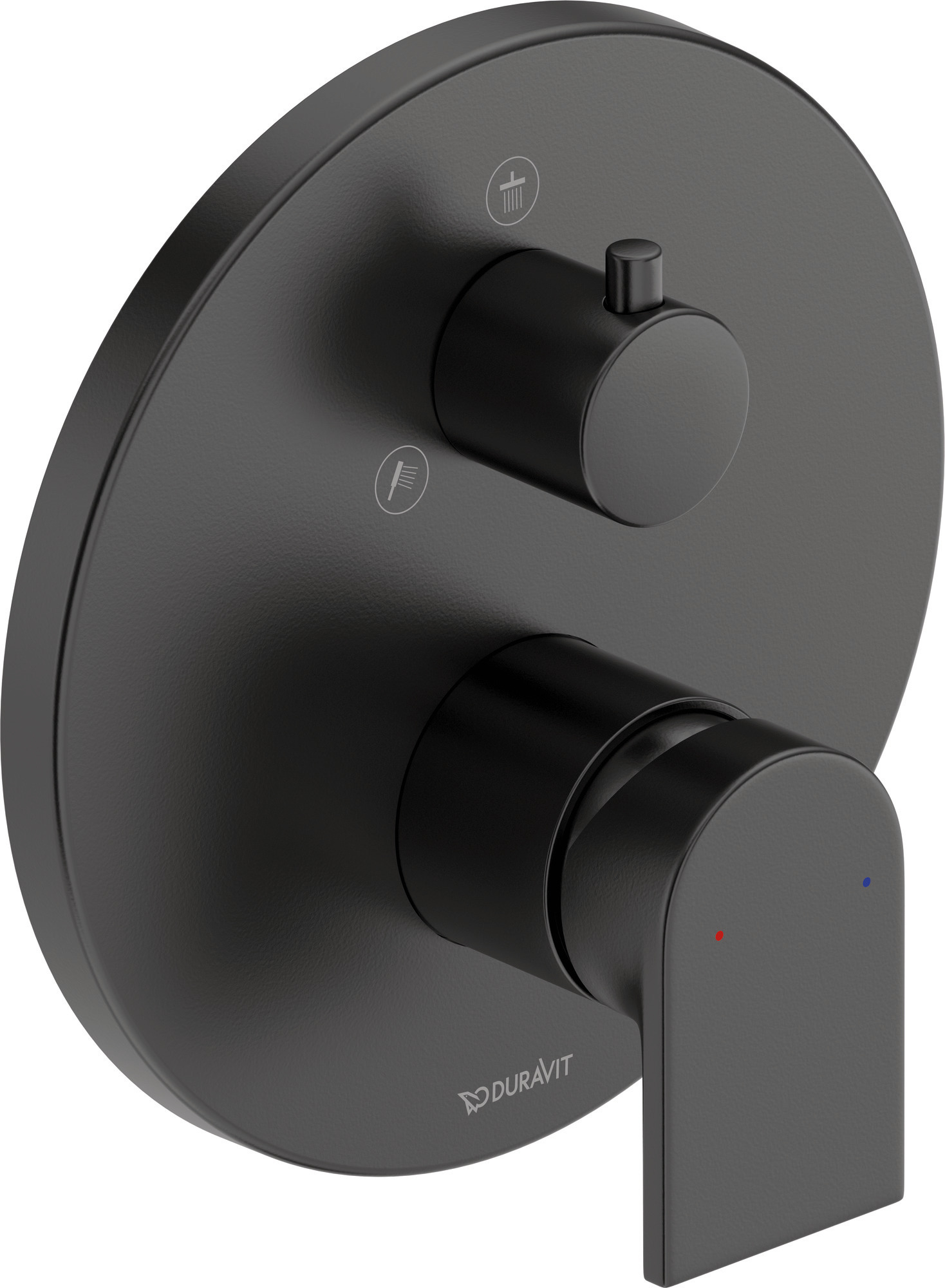 Single lever shower mixer concealed matt black