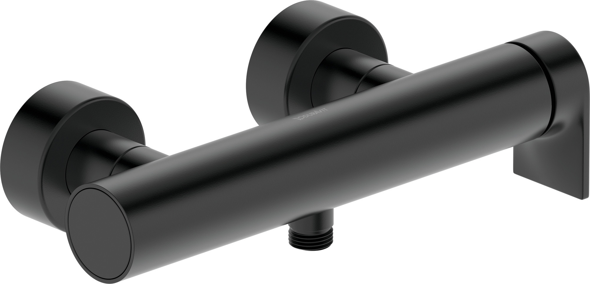 Single lever shower mixer exposed matt black