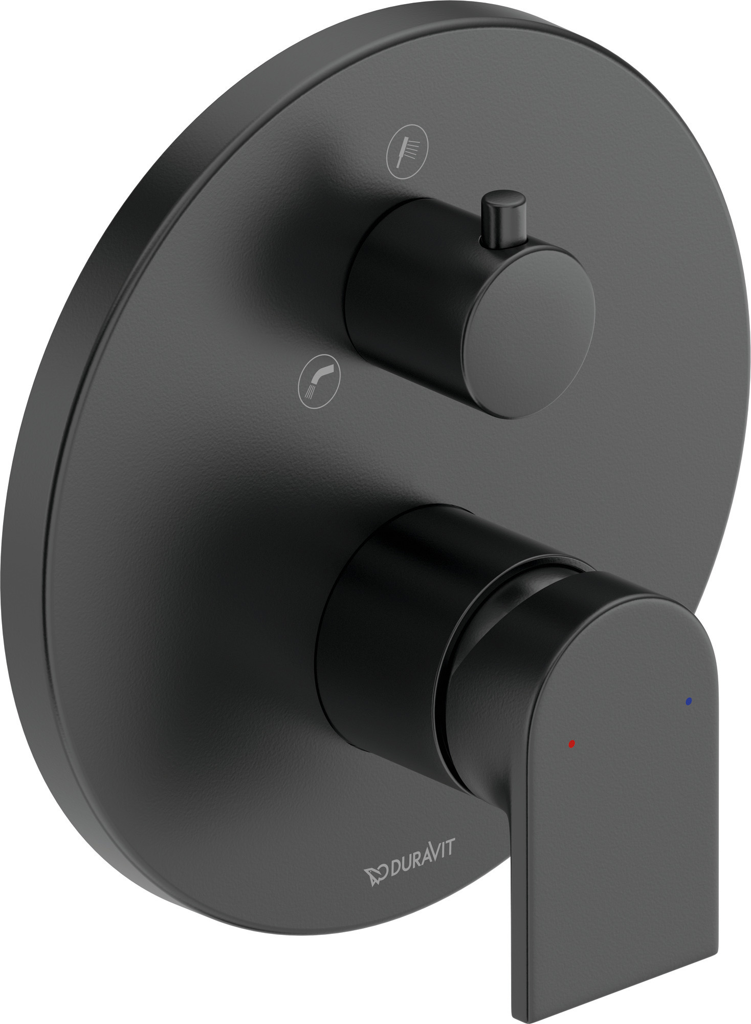 Single lever bath mixer concealed matt black