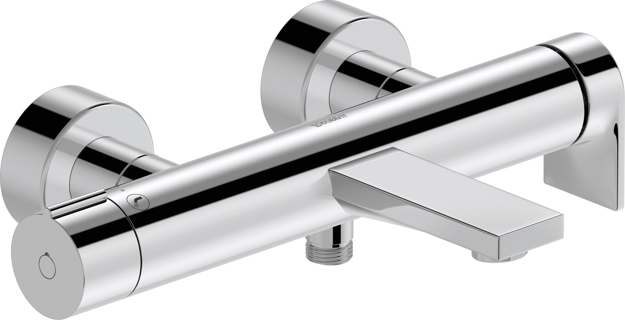 Single lever bath mixer exposed chrome