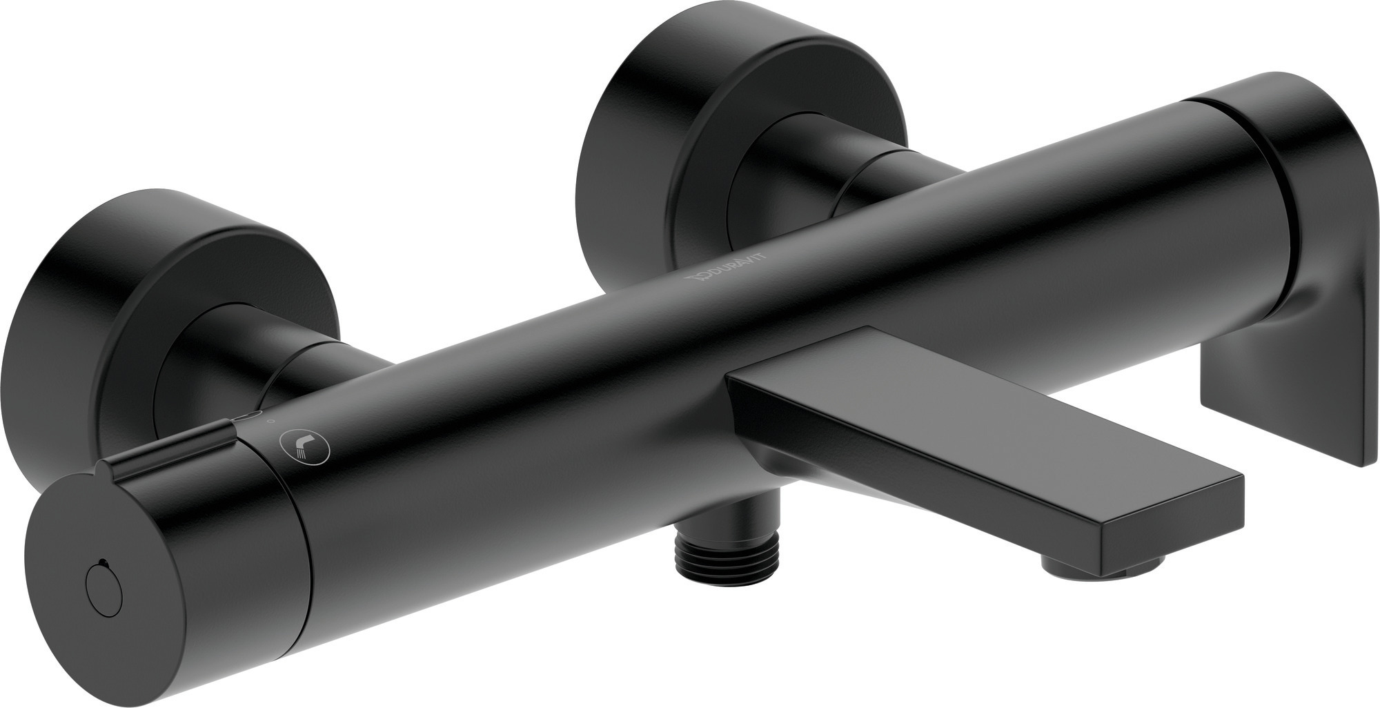 Single lever bath mixer exposed matt black