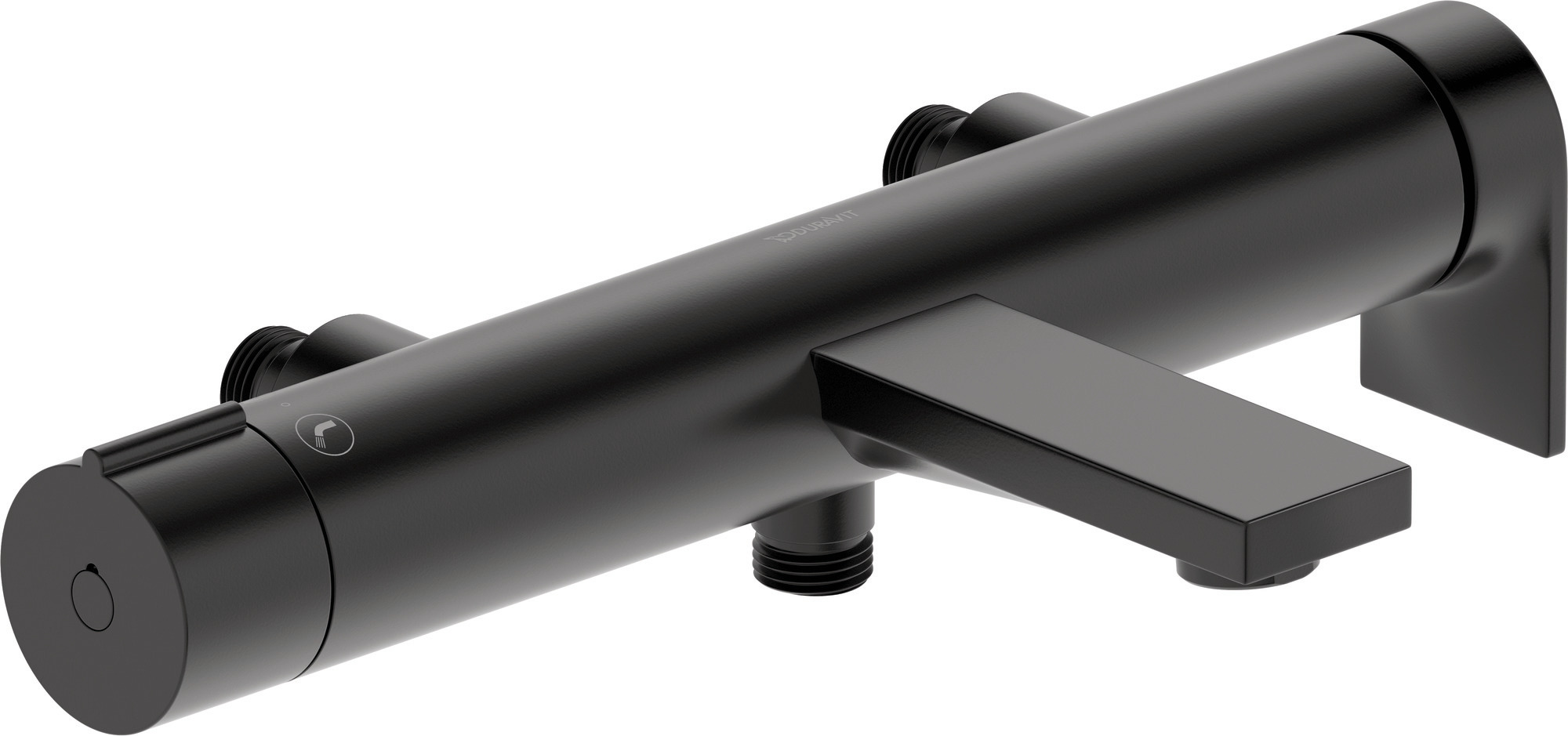 Single lever bath mixer exposed black matt