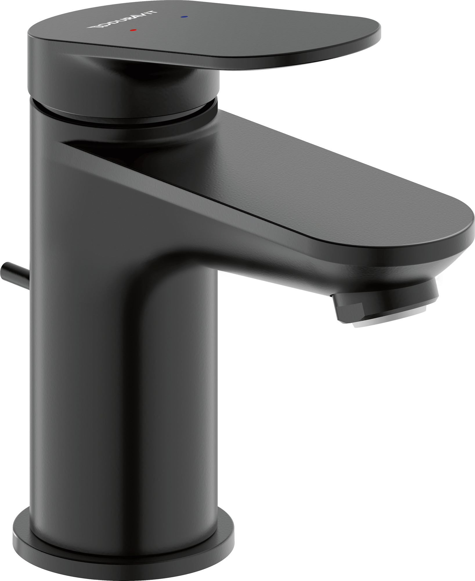 Single lever basin mixer S with pull-rod matt black
