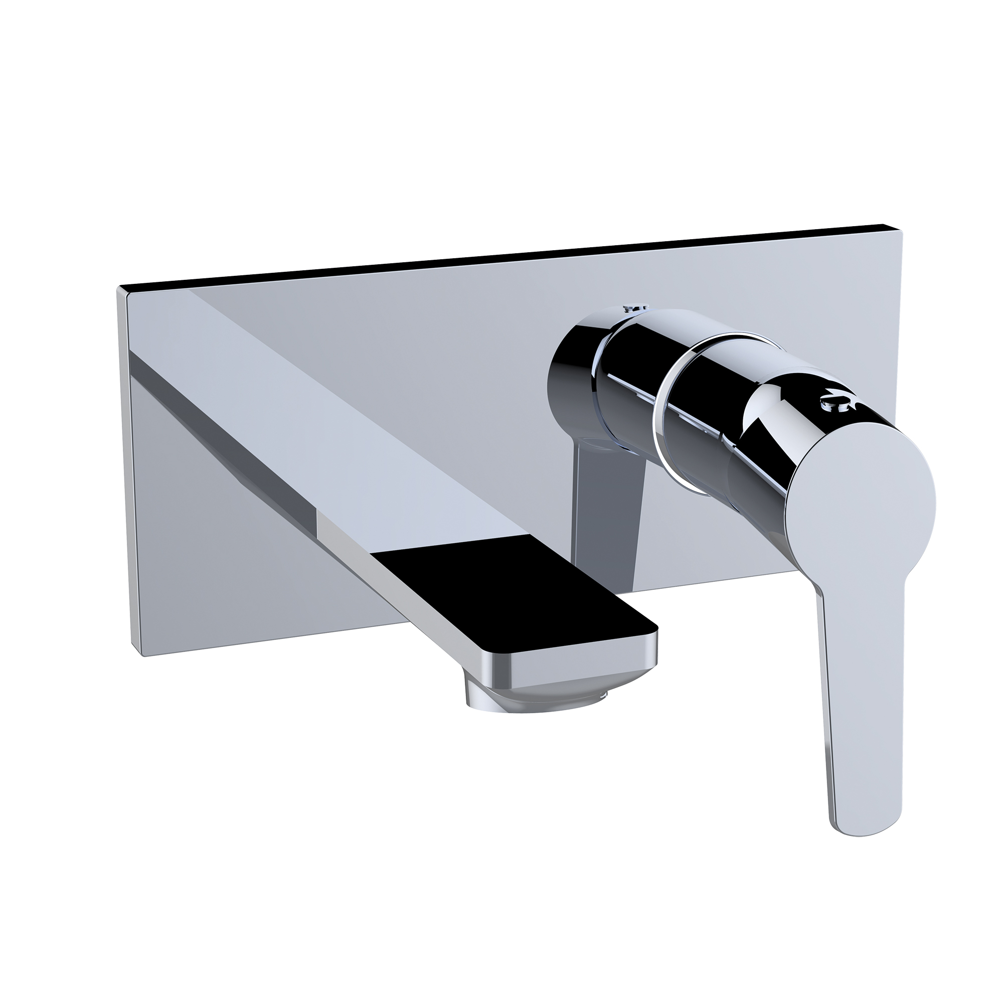 Concealed basin mixer with aerator.