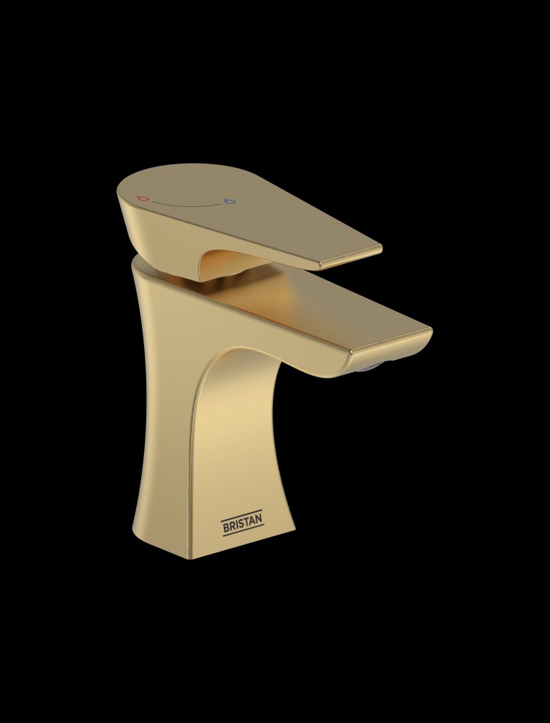 Hourglass Eco Start Basin Mixer Brushed Brass