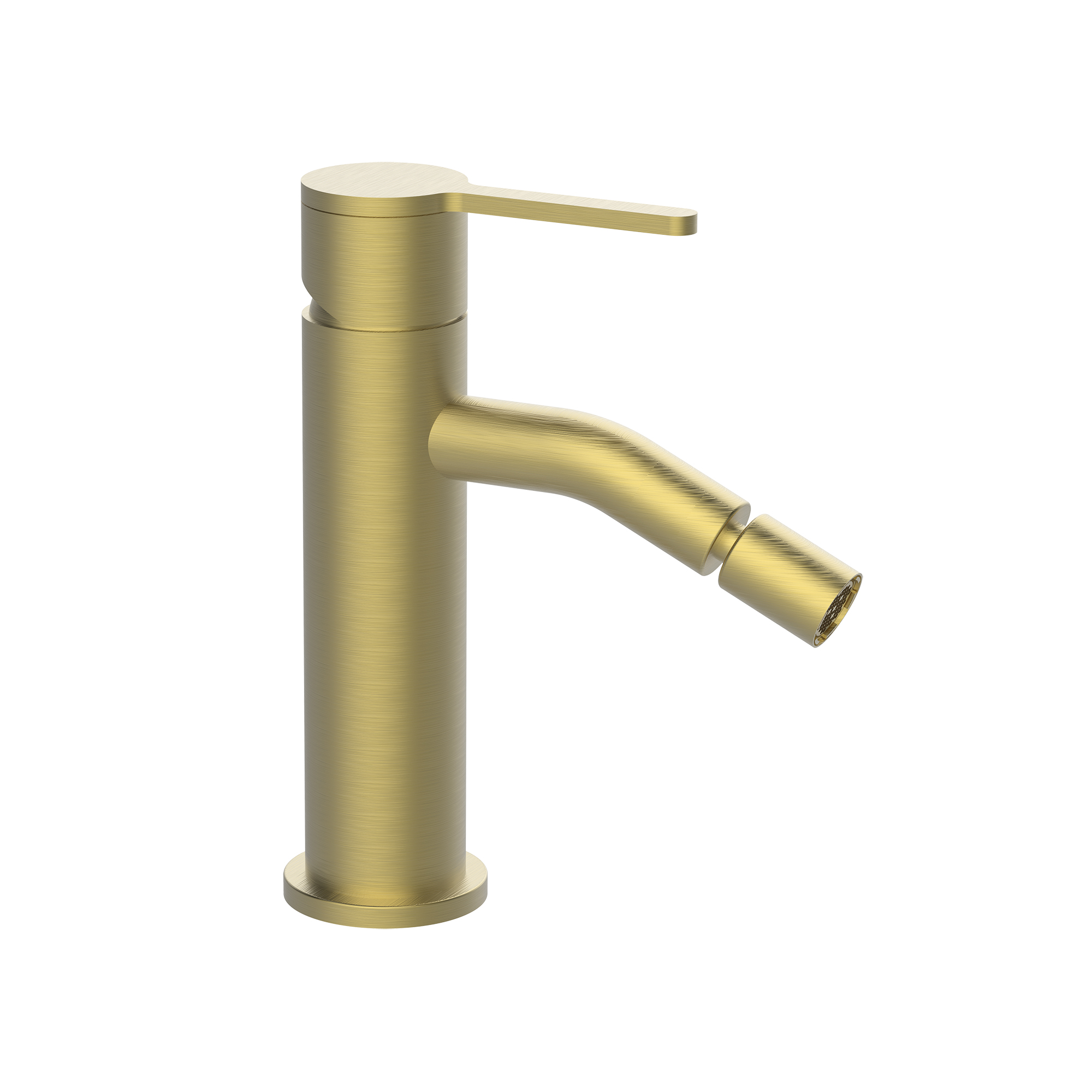 Single-lever bidet mixer with swivel aerator and flexible hoses 3/8″ >350mm.