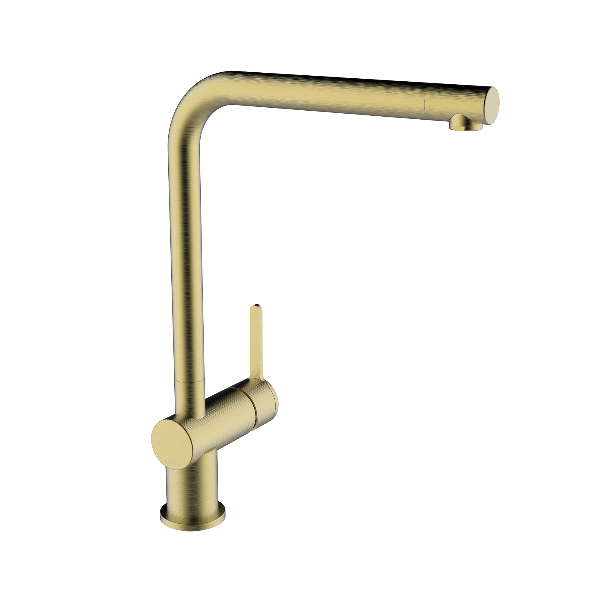 Single-lever sink mixer with aerator, swivel spout and flexible hoses 3/8″ >350mm.
