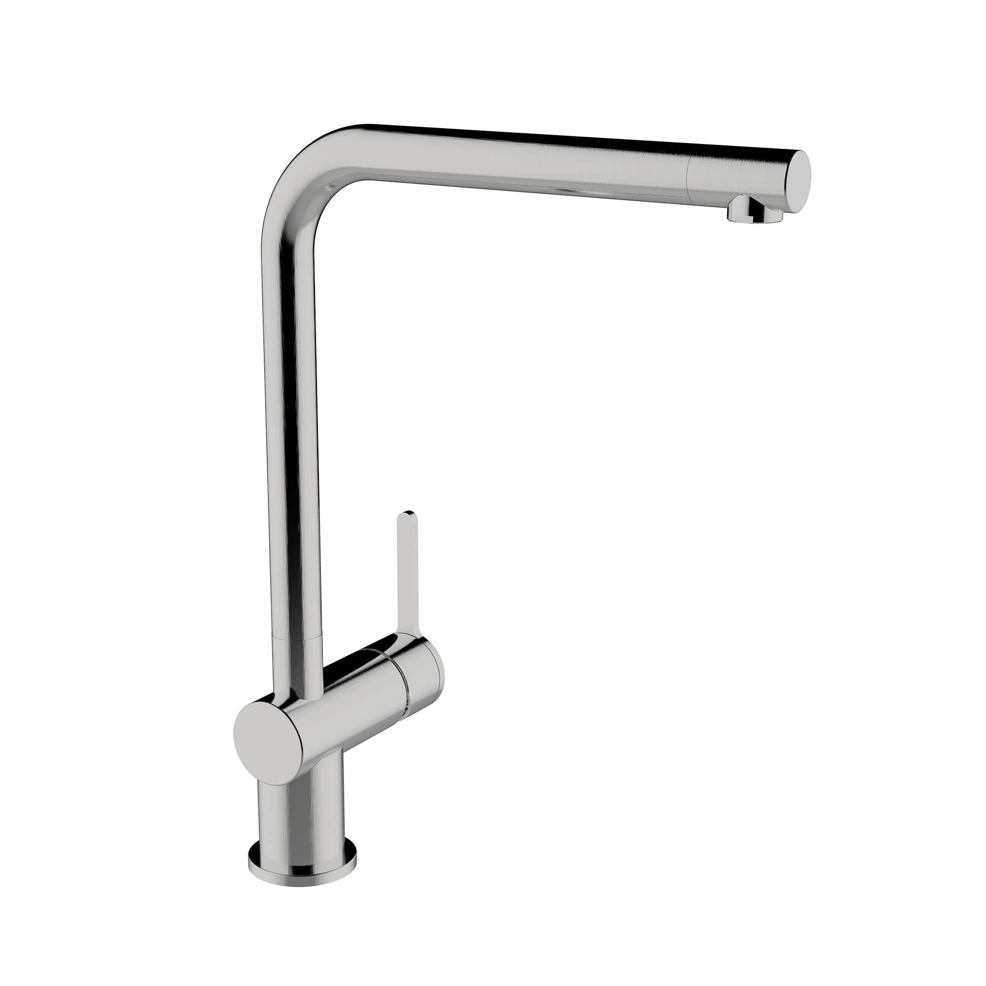 Single-lever sink mixer with aerator, swivel spout and flexible hoses 3/8″ >350mm.