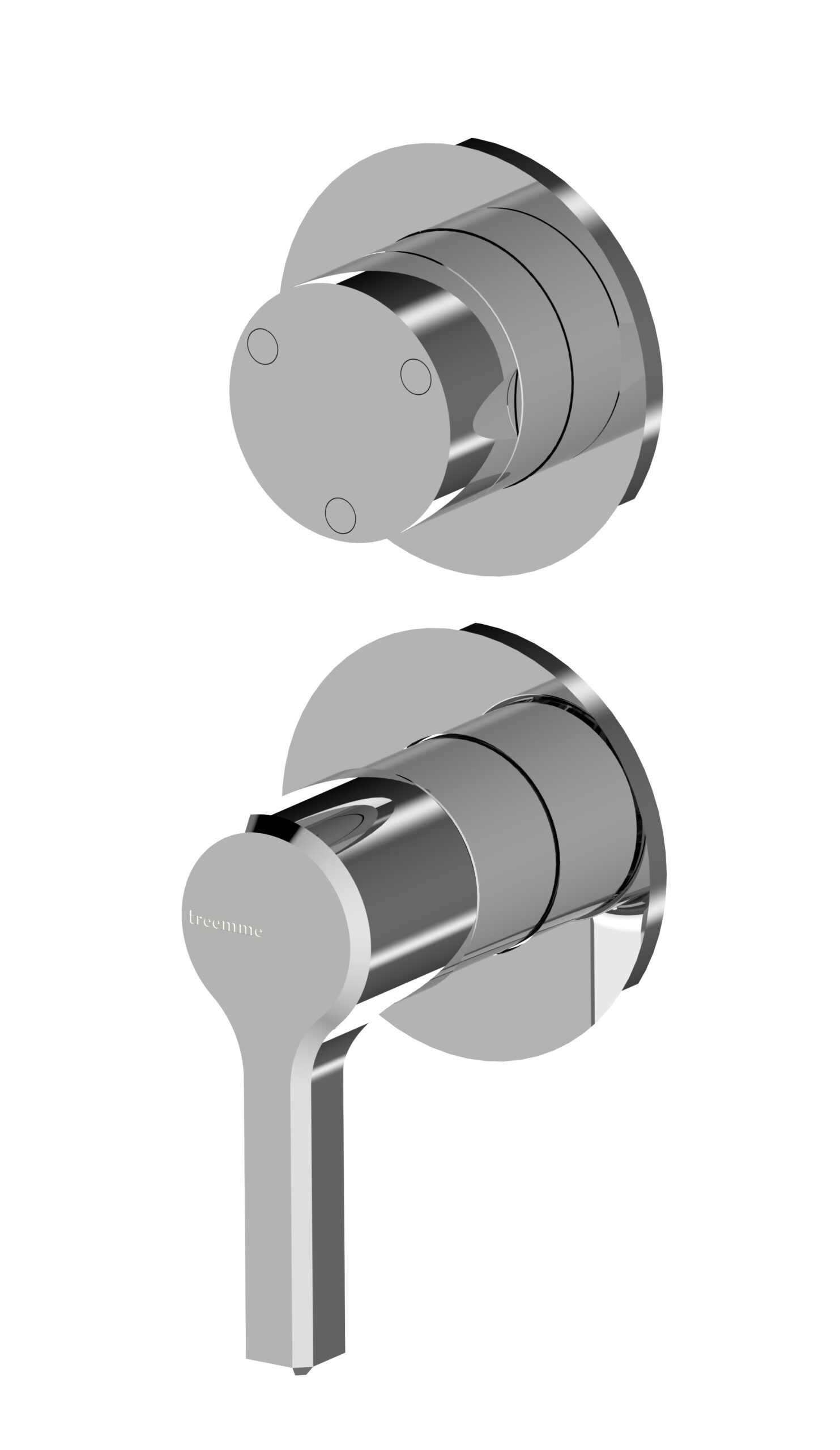 Concealed mixer with 3 ways diverter