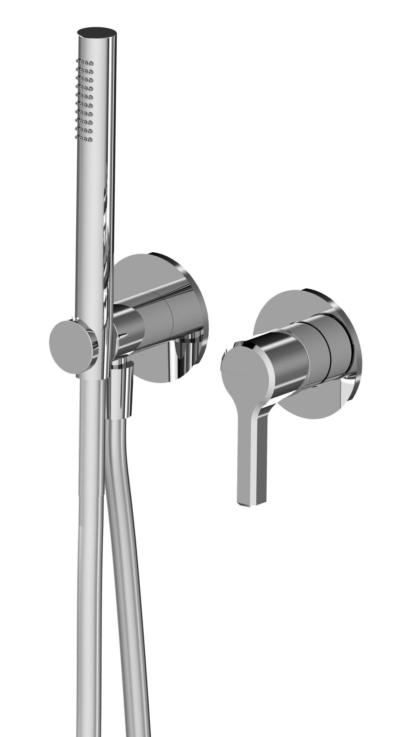Concealed shower mixer with hand-shower