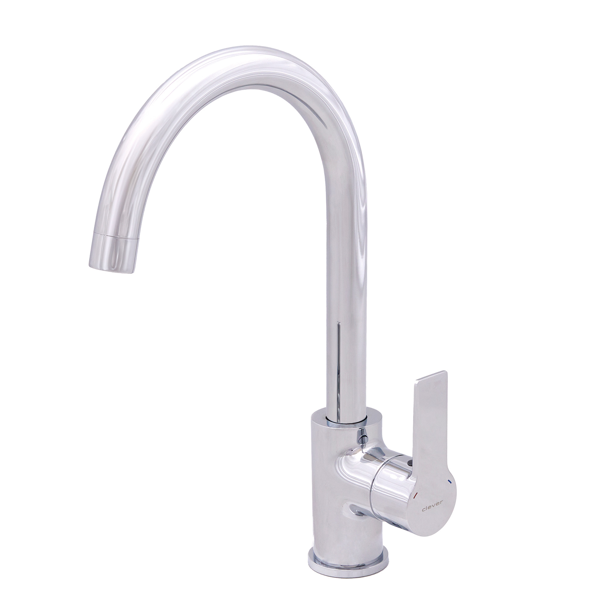 Single-lever sink mixer with aerator, swivel spout and flexible hoses 3/8″ >350mm.