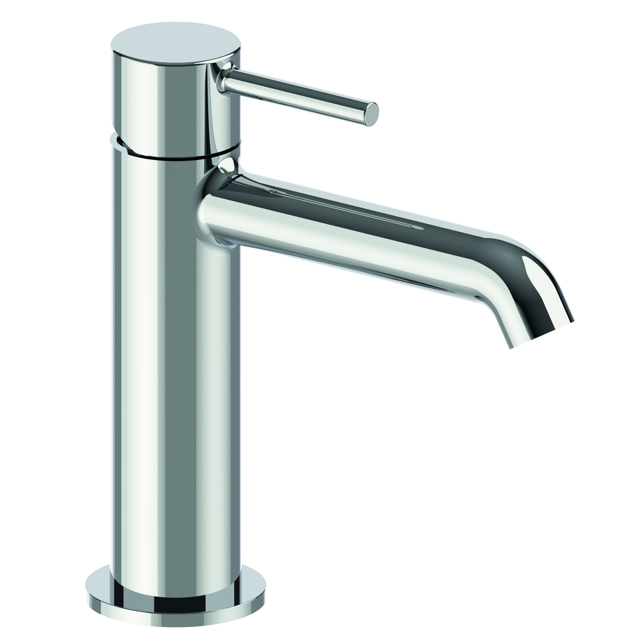 Regular single-control deck-mounted single-hole washbasin mixer, with mechanical mixing