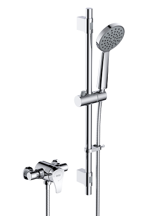 Capri3 Thermostatic Exposed Shower Valve with Riser Kit Chrome