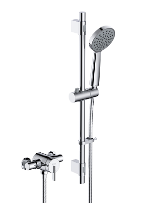 Sonique3 Thermostatic Exposed Shower Valve with Riser Kit Chrome