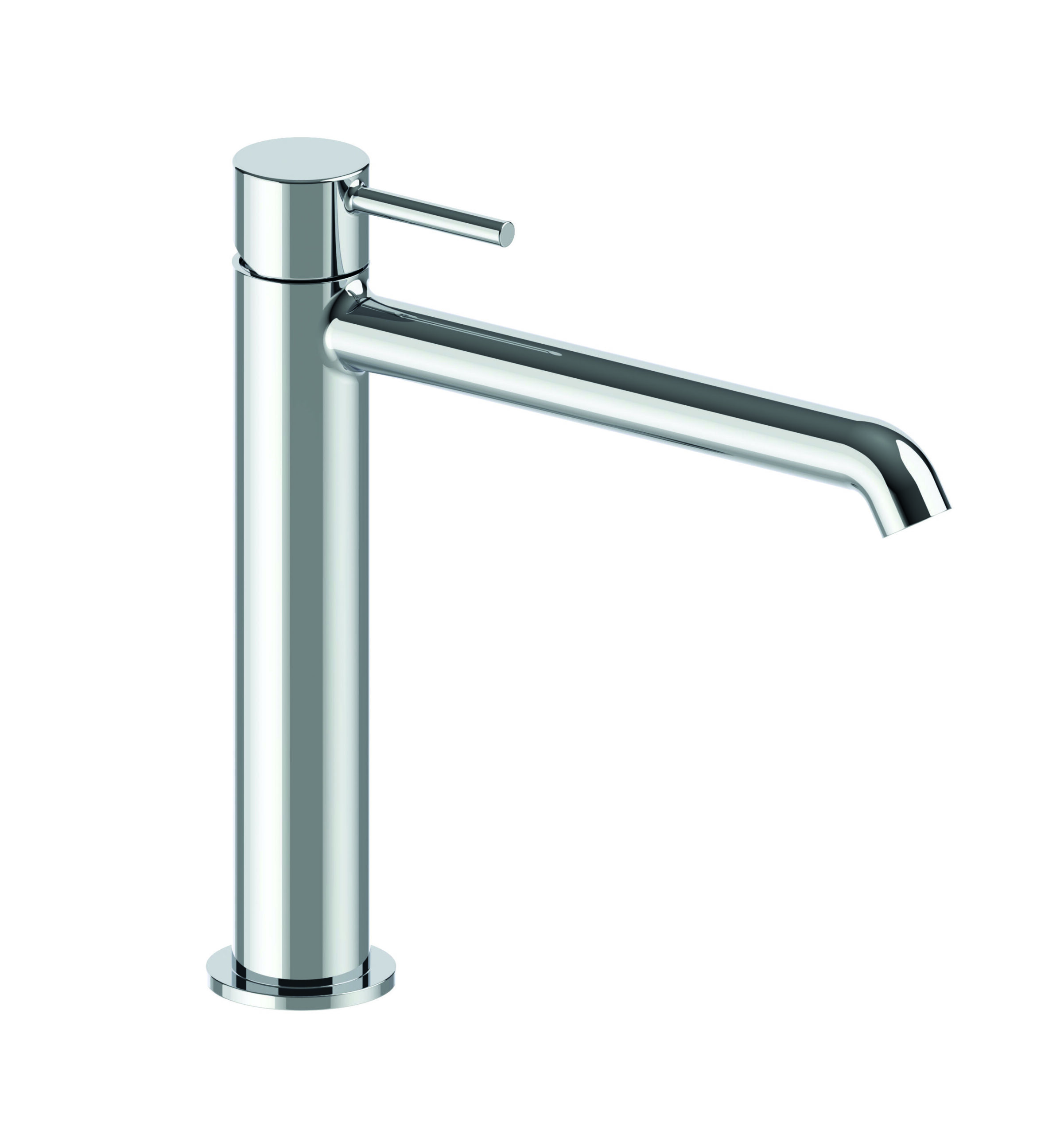 Medium single-control deck-mounted single-hole washbasin mixer, with mechanical mixing