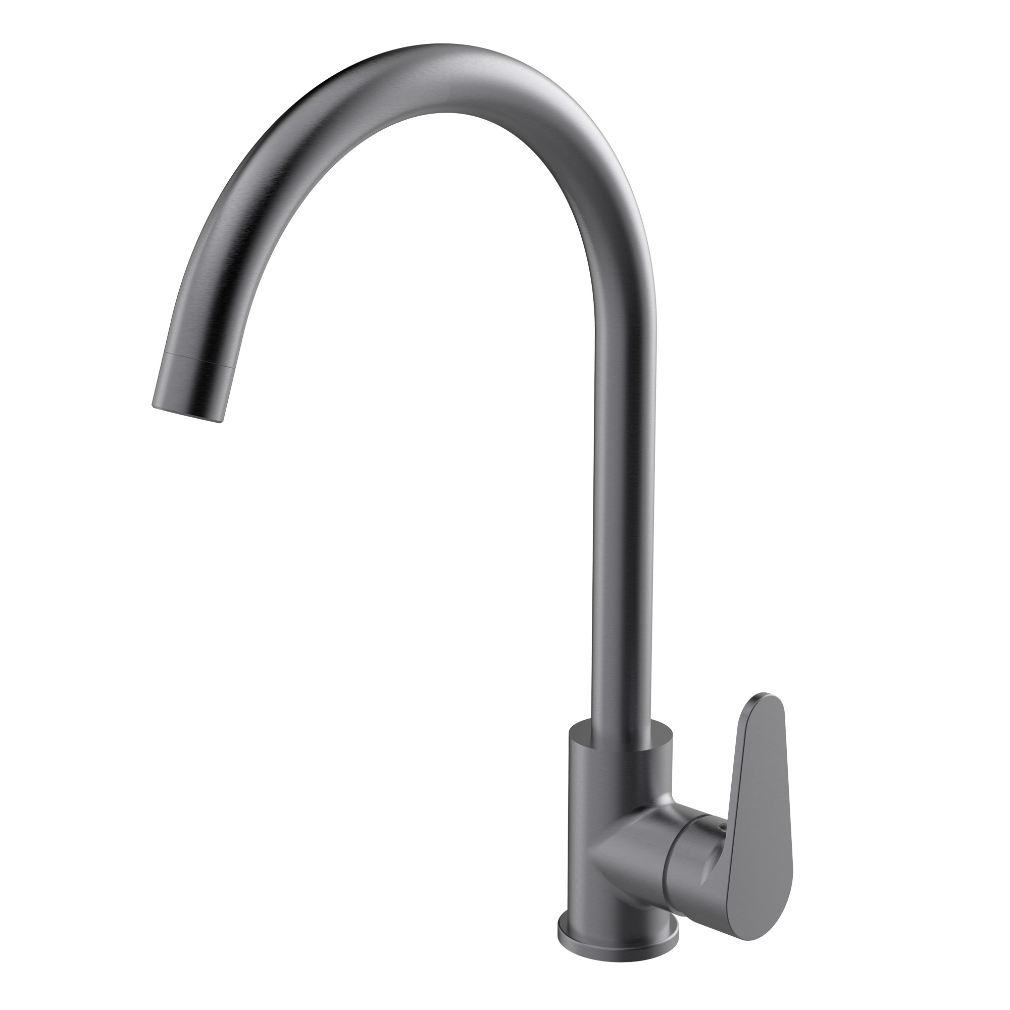 Single-lever sink mixer with aerator, swivel spout and flexible hoses 3/8″ >350mm.