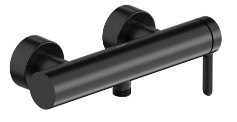 Single lever shower mixer exposed black matt