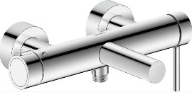 Single lever bath mixer exposed