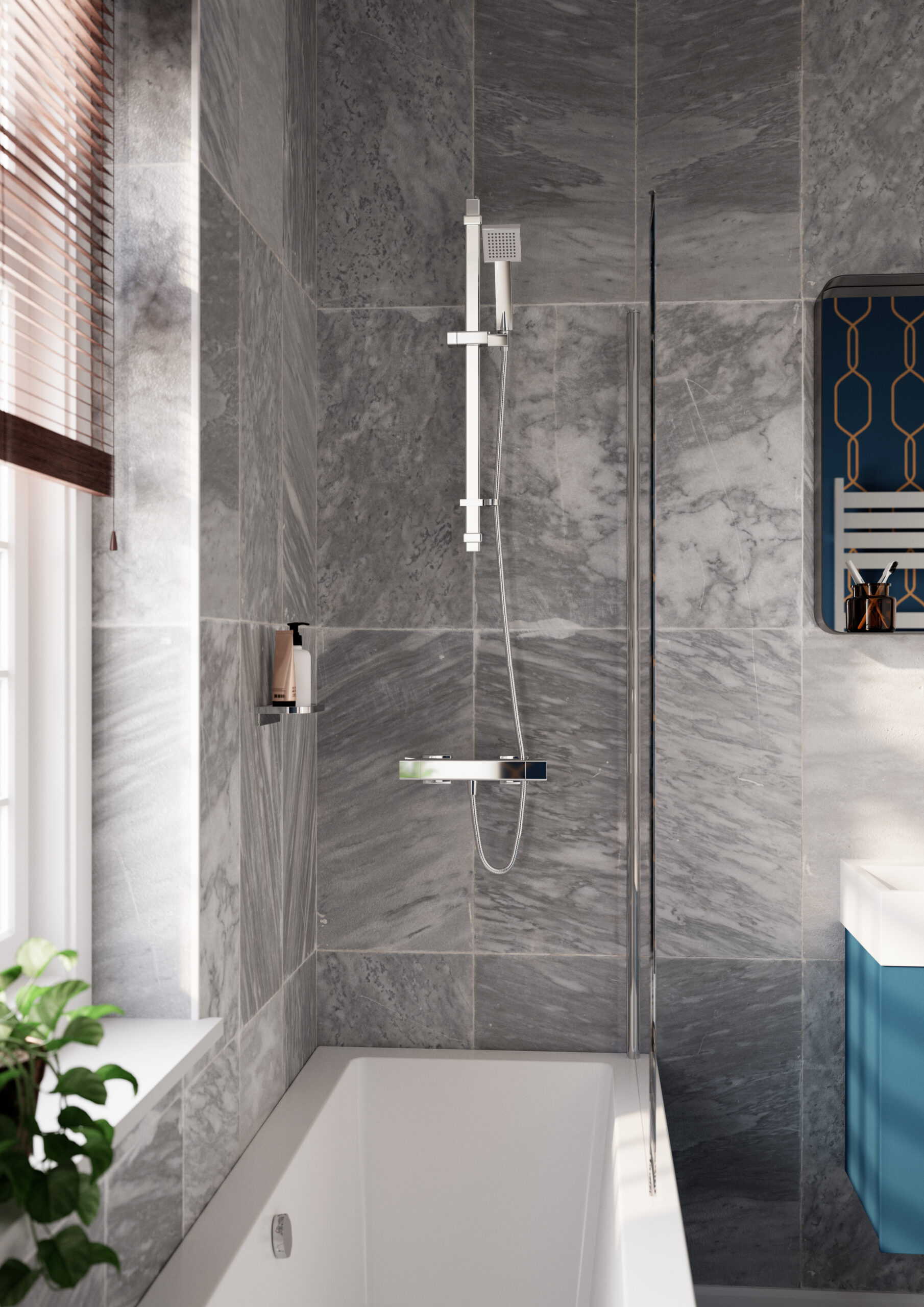 MIO SAFE TOUCH SINGLE 
OUTLET THERMOSTATIC 
SHOWER WITH FLEXIBLE RISER KIT
