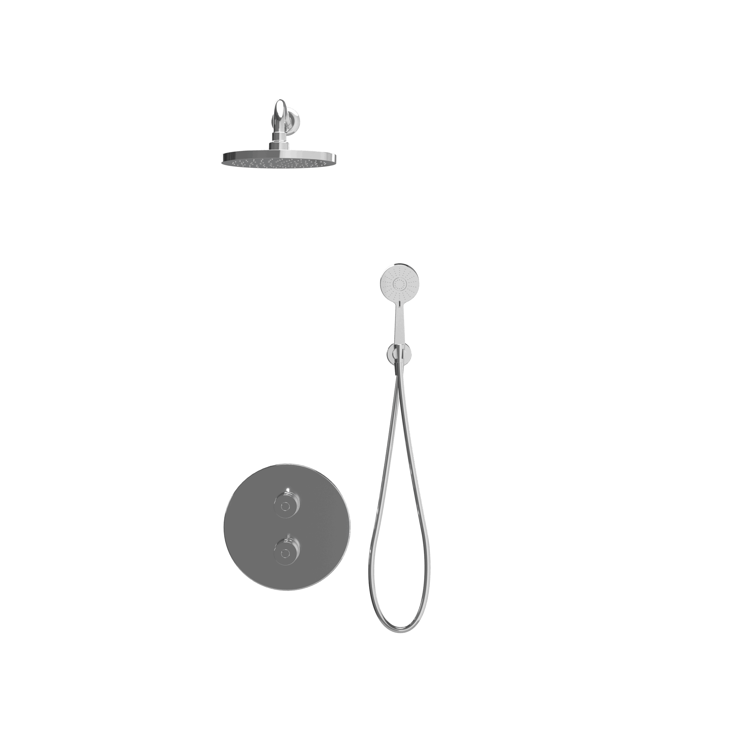 ENZO CONCEALED DUAL 
OUTLET THERMOSTATIC 
SHOWER WITH OVERHEAD 
ARM SOAKER AND RINSE 
STATION