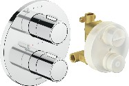 Thermostatic shower/bath mixer concealed set