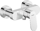 Single lever shower mixer exposed