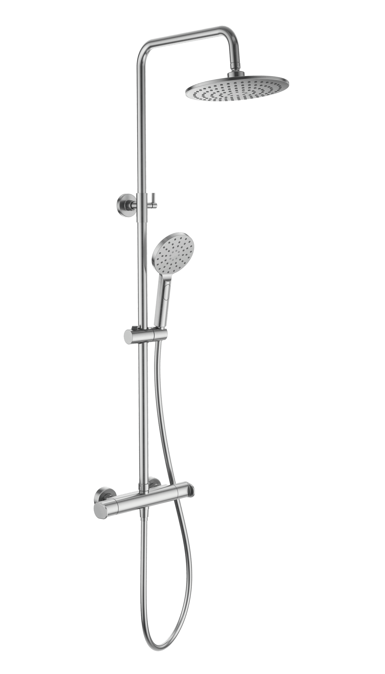 URBAN Round Thermostatic Shower Kit Brushed Nickel