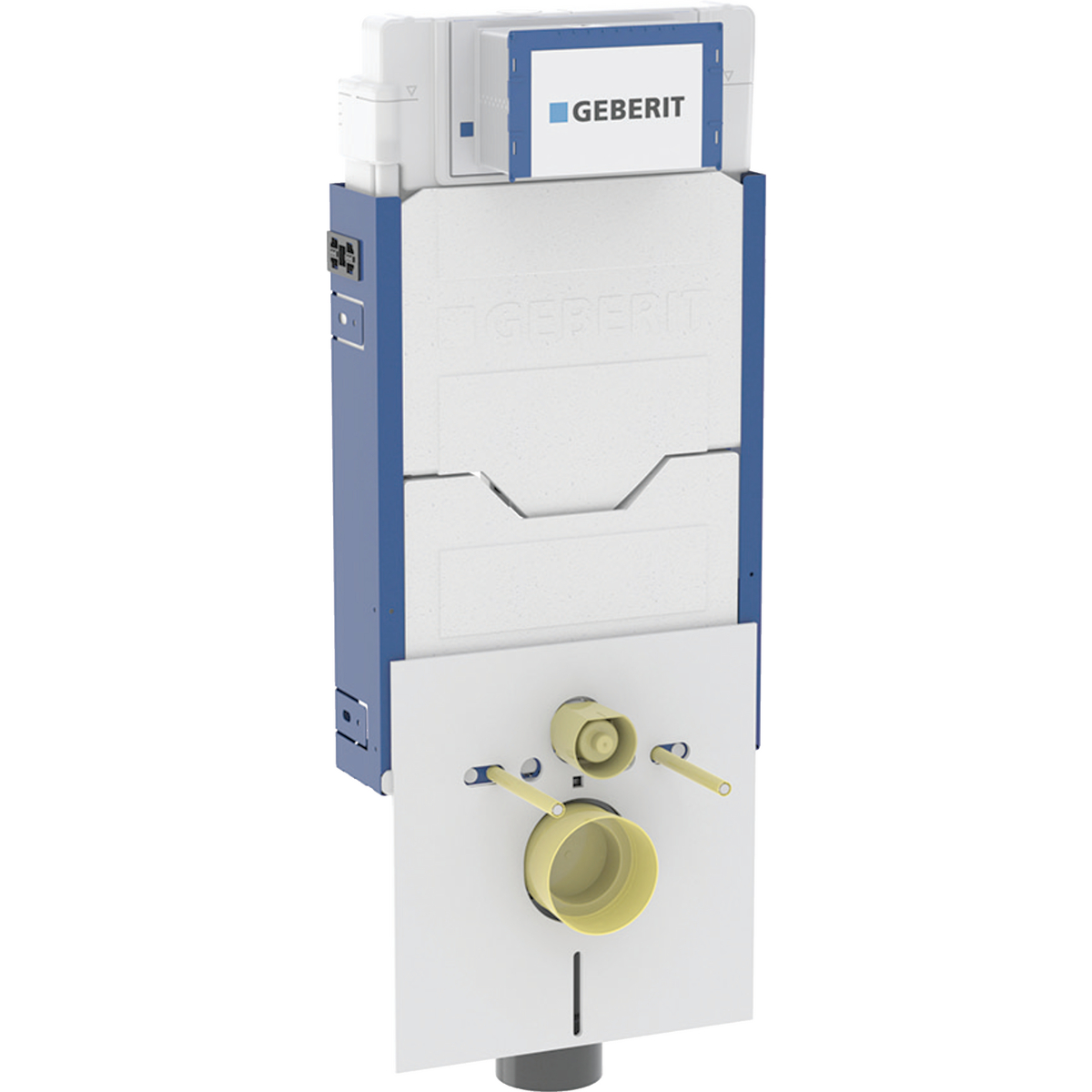 Geberit Kombifix element for wall-hung WC, 108 cm, with Sigma concealed cistern 12 cm, for odour extraction with exhaust air