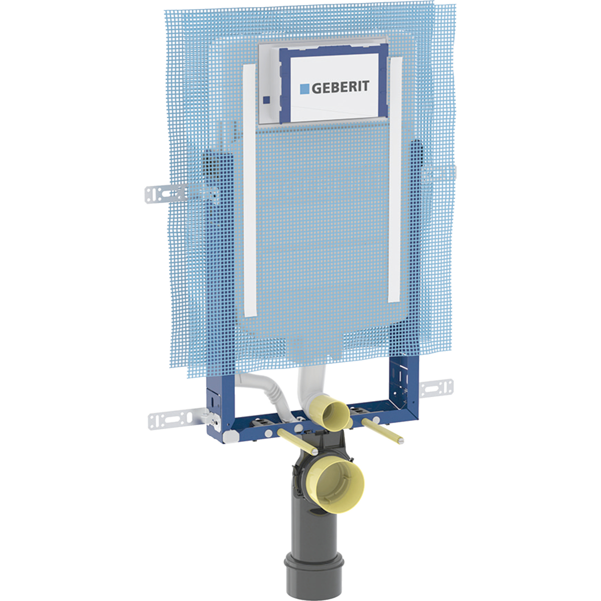 Geberit Kombifix element for wall-hung WC, 109 cm, with Sigma concealed cistern 8 cm, for odour extraction with exhaust air