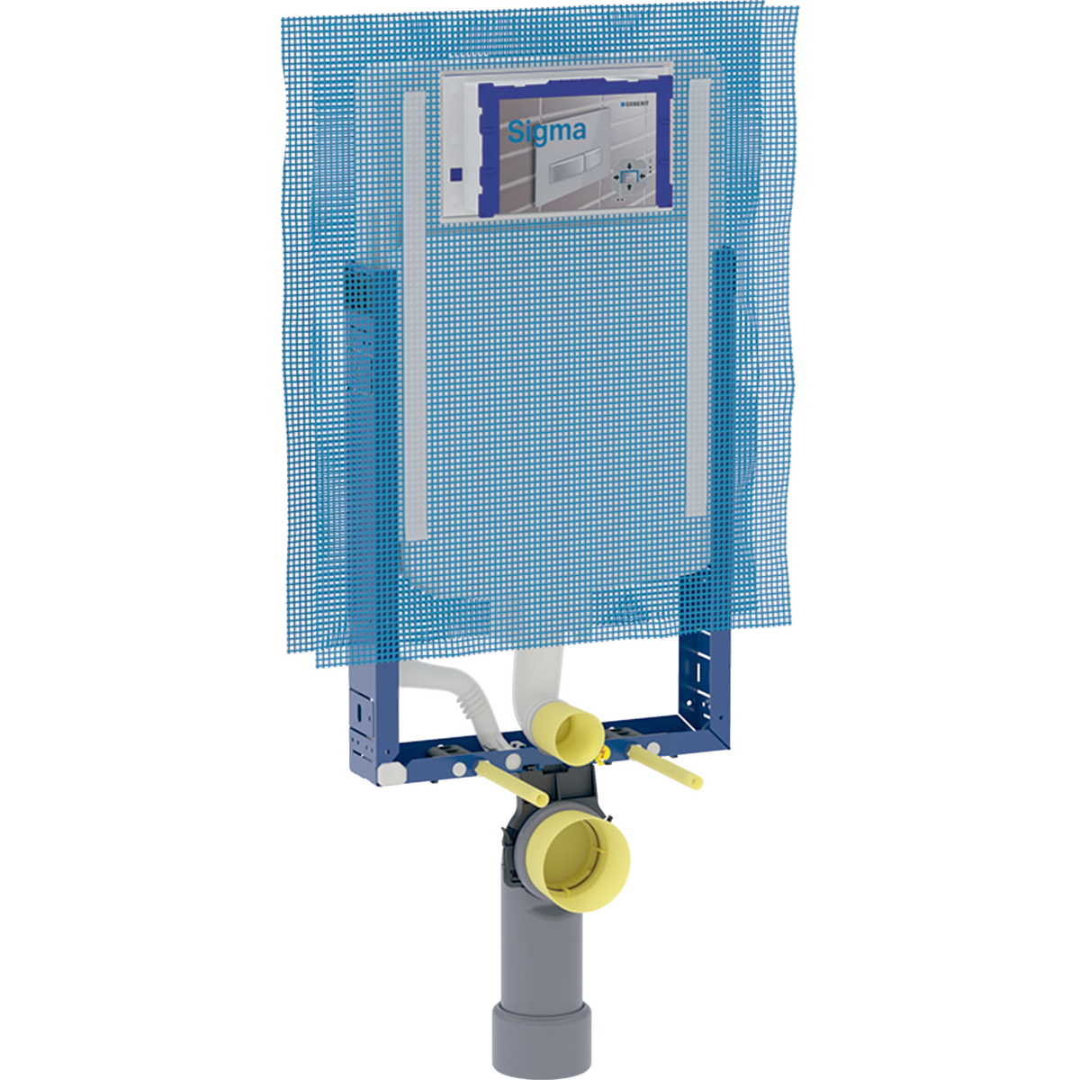 Geberit Kombifix element for wall-hung WC, 109 cm, with Sigma concealed cistern 8 cm