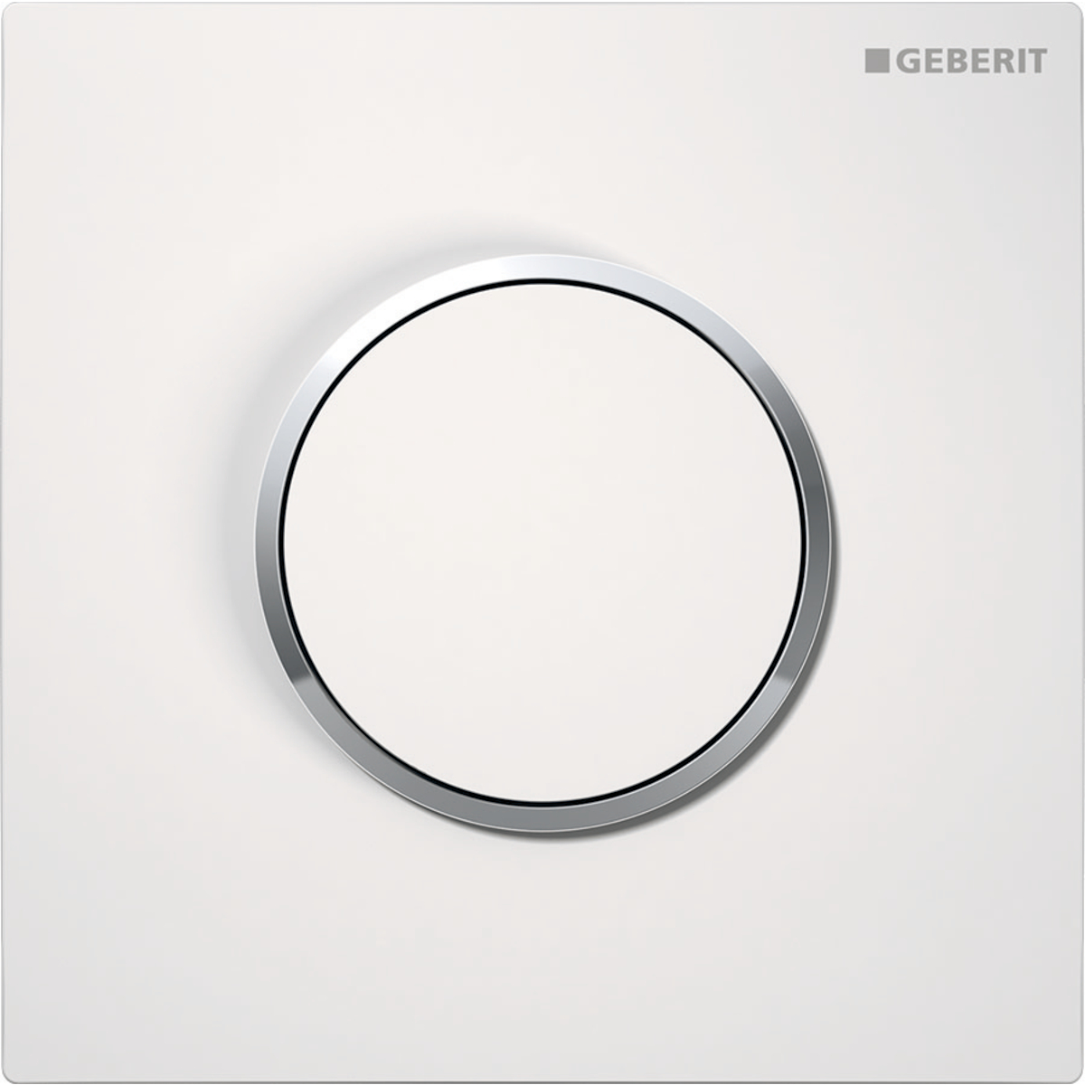 Geberit hand operated pneumatic urinal control, Sigma10 white / gloss / white