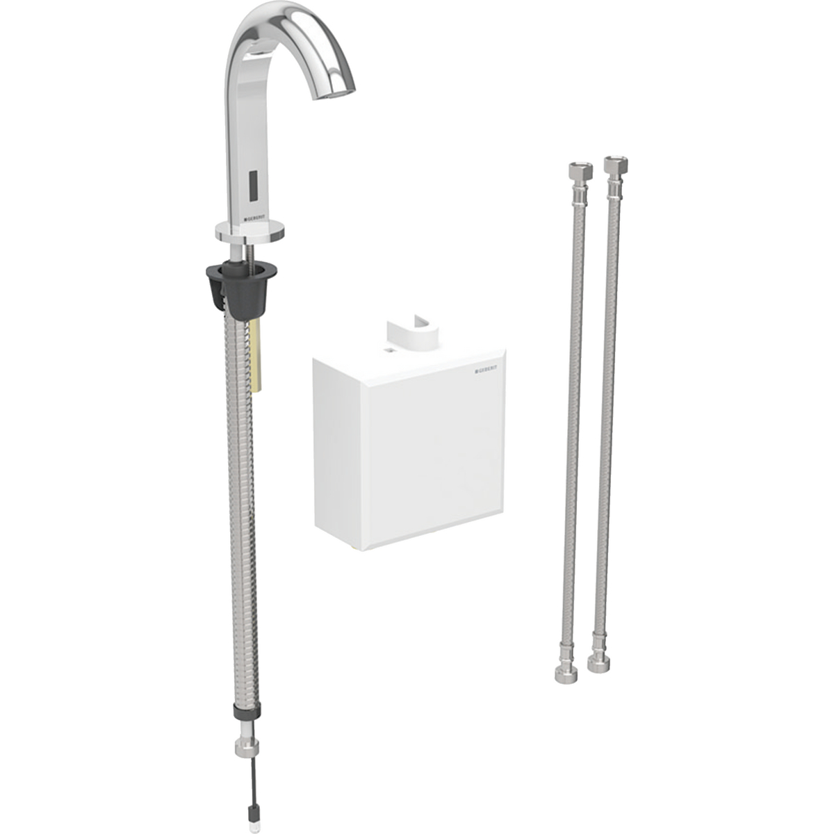 Geberit ONE wall-hung WC set, washdown, shrouded, TurboFlush, with WC seat: WC ceramic appliance: white / Matt, Design cover: white