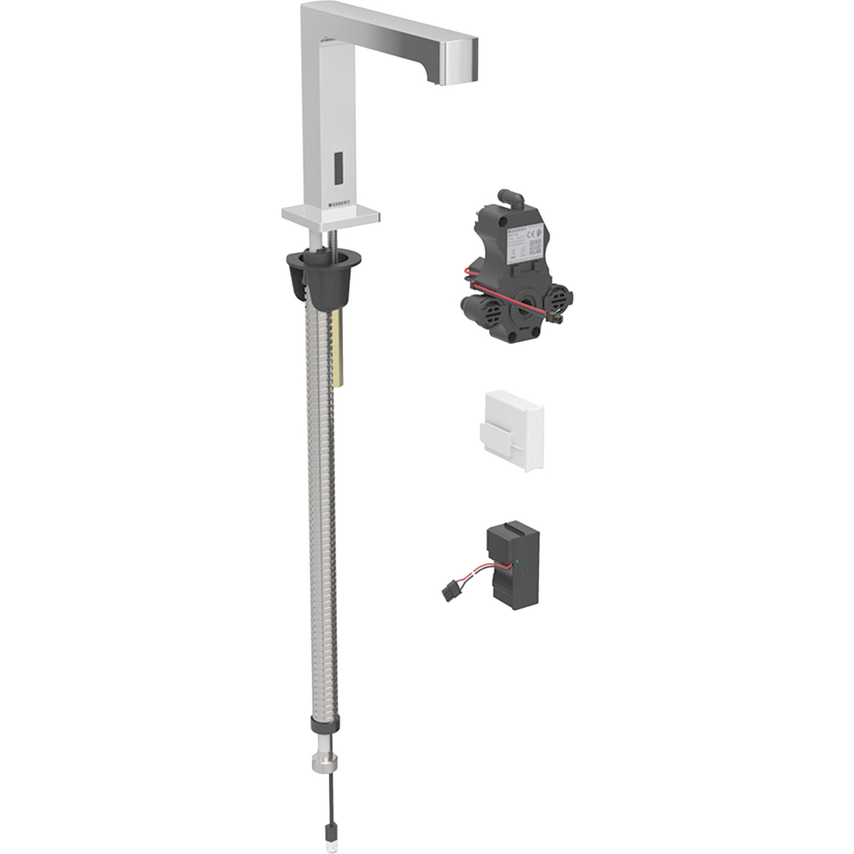 Geberit Brenta washbasin tap, deck-mounted, mains operation, for concealed function box: chrome / Glossy, Mixer=with mixer