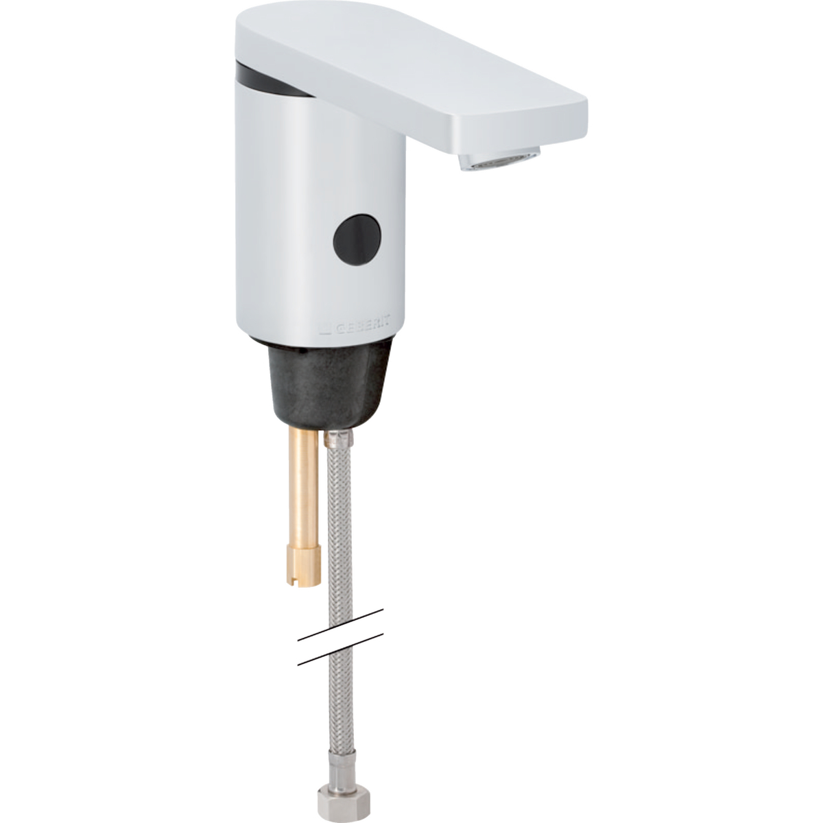 Geberit Type 186 washbasin tap, battery operation: chrome / Glossy, Mixer=without mixer