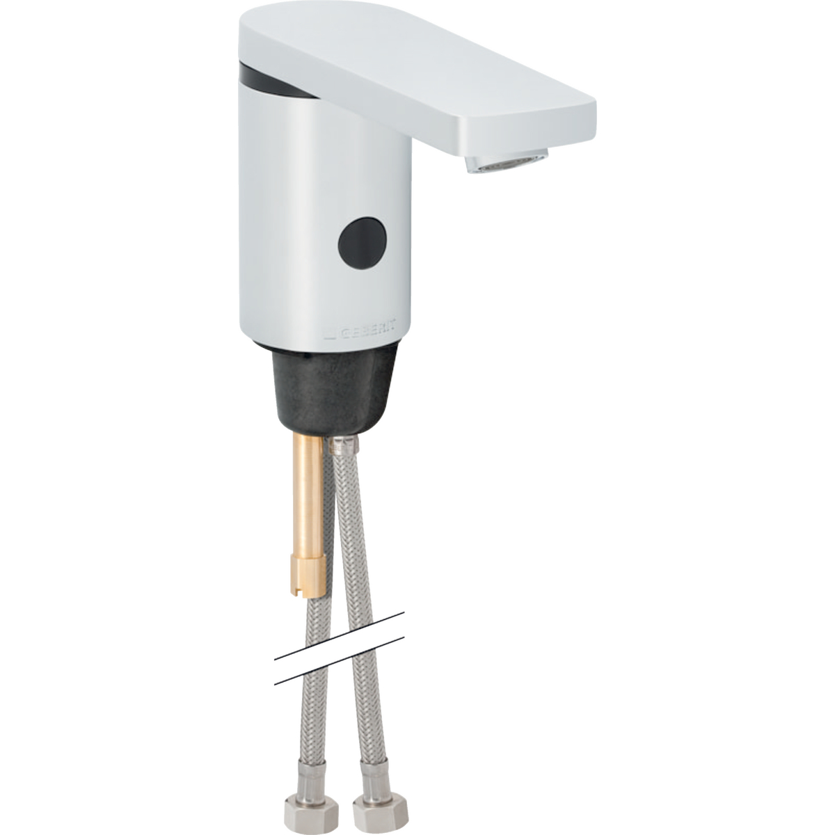 Geberit Type 186 washbasin tap, battery operation: chrome / Glossy, Mixer=with mixer