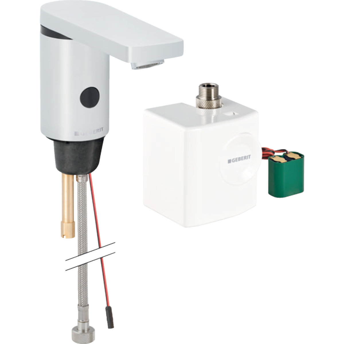 Geberit Type 186 washbasin tap, generator operation: chrome / Glossy, Mixer=without mixer
